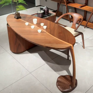 Bàn trà gỗ nghệ thuật cao cấp – bàn sofa hiện đại decor phòng khách – bàn trà kiểu dáng độc đáo sang trọng